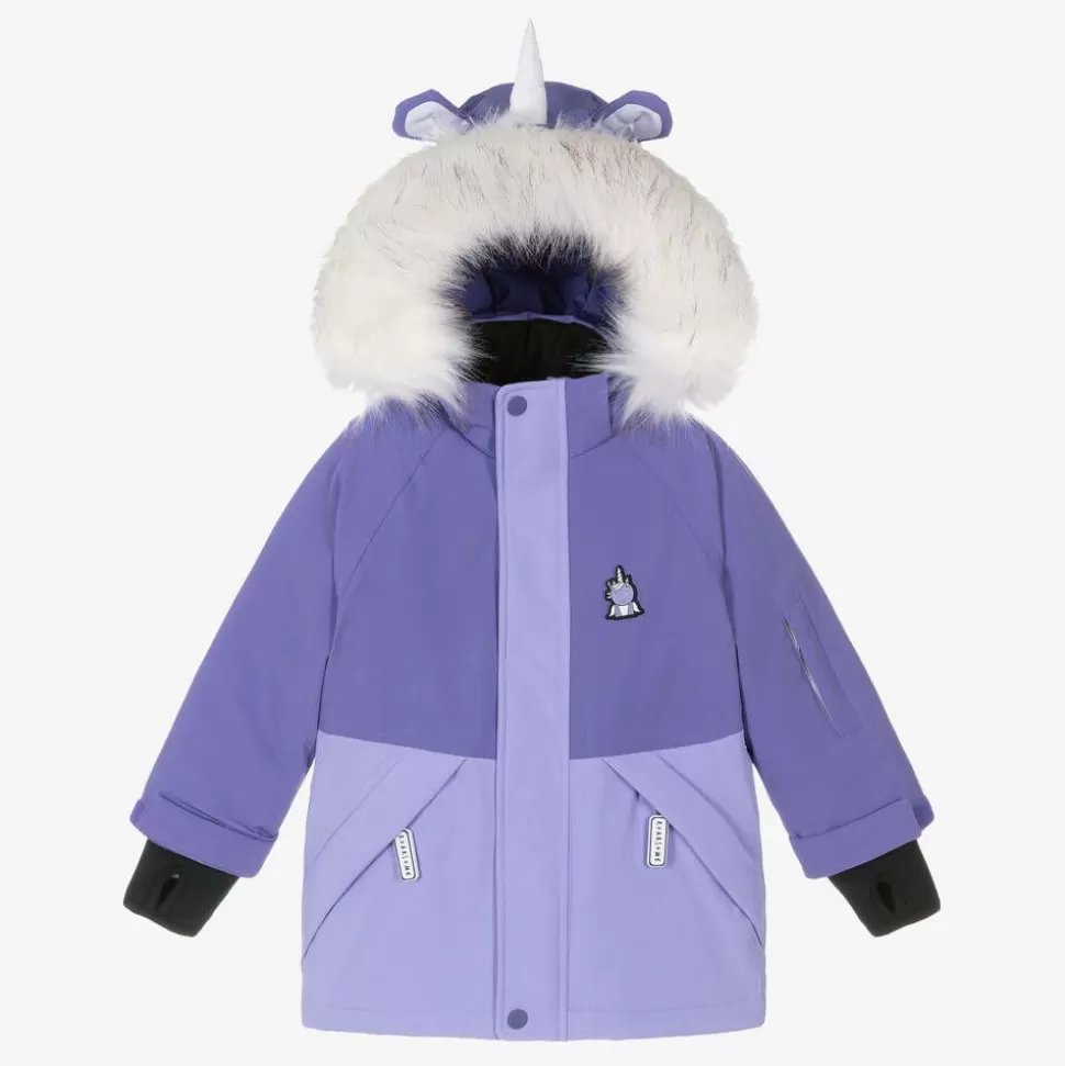 Roarsome Girls Purple Sparkle The Unicorn  Ski Jacket^ Snowwear