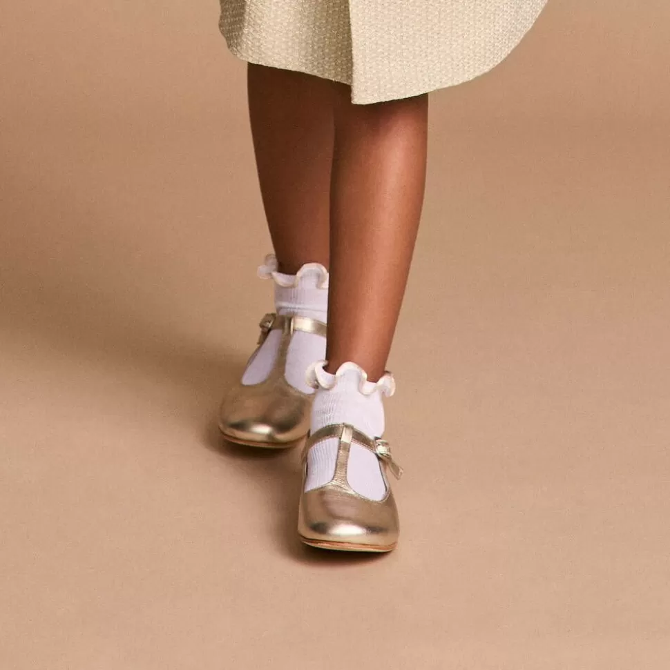 Story Loris Girls White & Ivory Ruffle Socks^ Socks