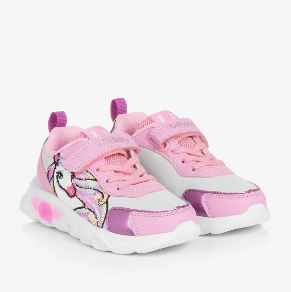 Lelli Kelly Girls White & Pink Unicorn Light-Up Trainers^ Trainers