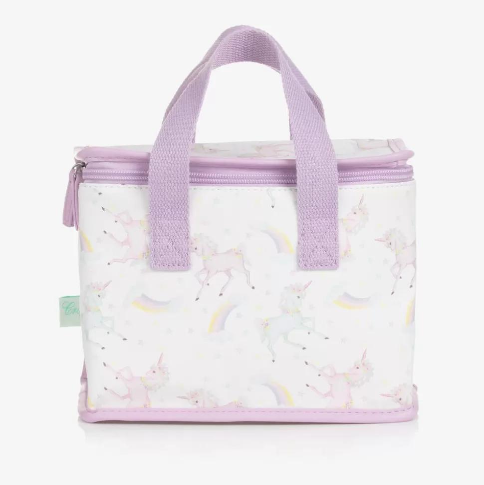 Powell Craft Girls White & Purple Unicorn Lunch Bag (21cm)^ Lunch Accessories