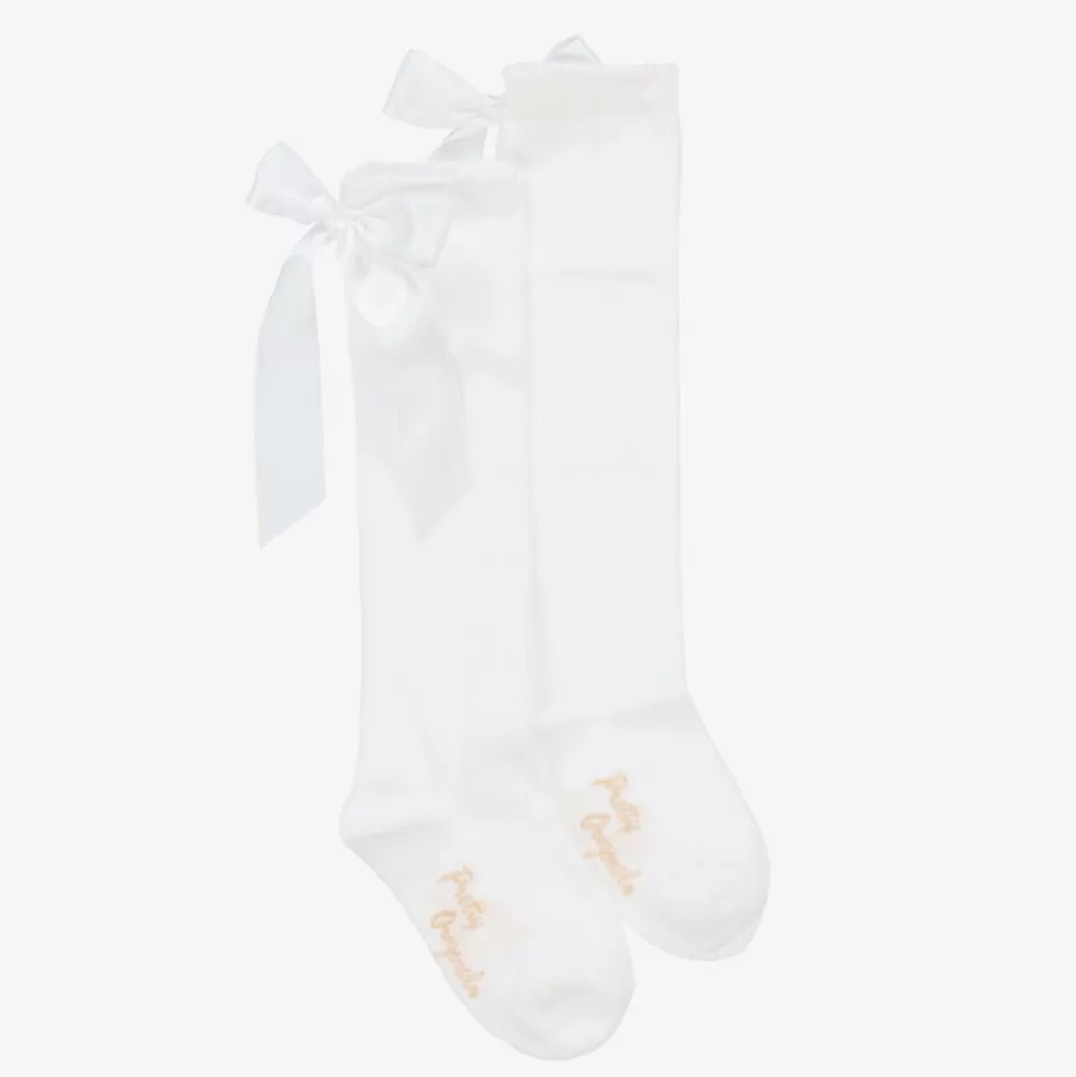 Pretty Originals Girls White Cotton Bow Socks^ Socks
