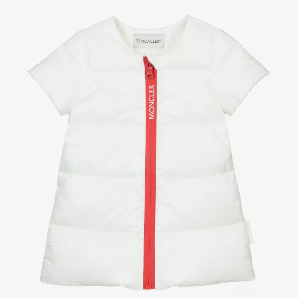 Moncler Enfant Girls White Down Padded Dress^ Dresses