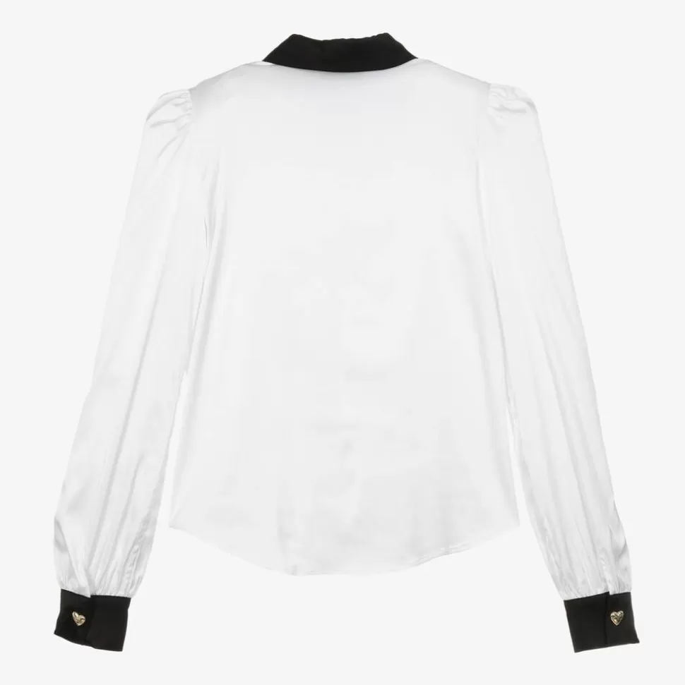 Moschino Kid-Teen Girls White Viscose Satin Blouse^ Tops