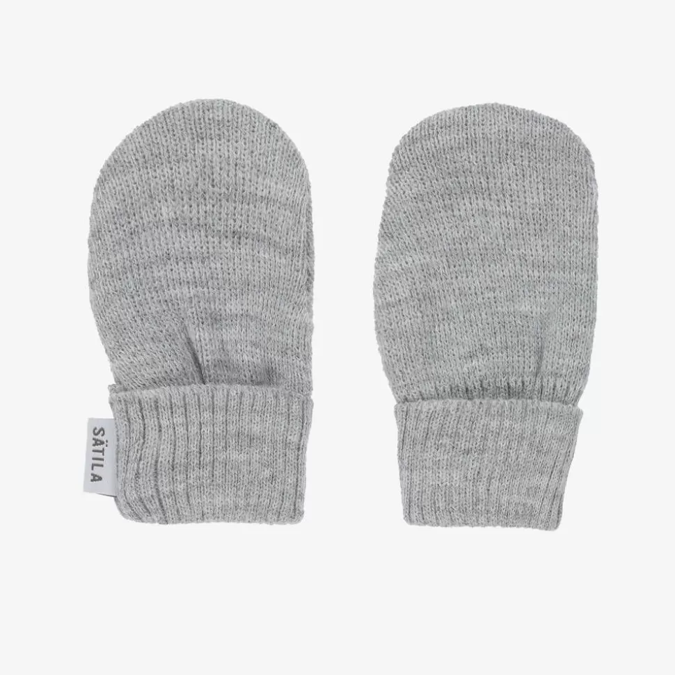 Sätila of Sweden Grey Trixie Knitted Baby Mittens^BOY Gloves & Mittens | Gloves & Mittens