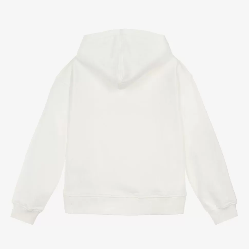 Moschino Kid-Teen Ivory Cotton Teddy Bear Hoodie^ Tops