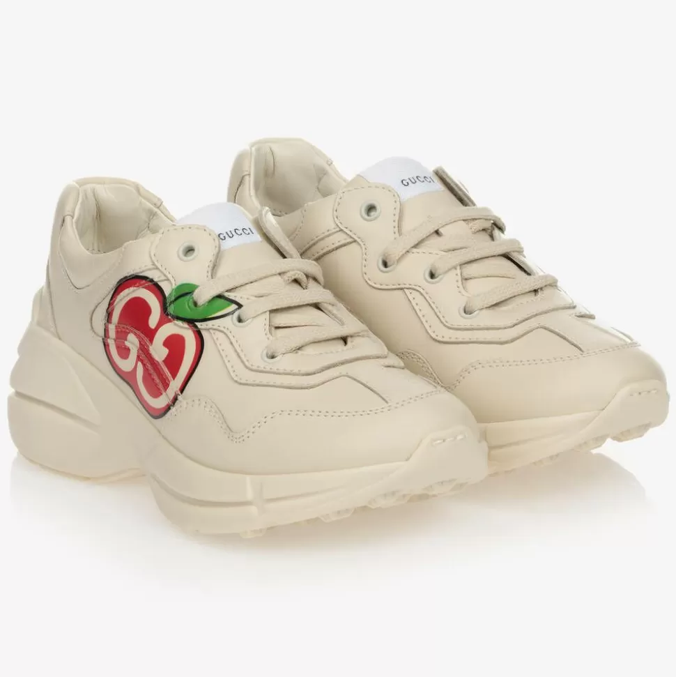 Gucci Ivory Leather Rhyton Trainers^ Trainers | Trainers