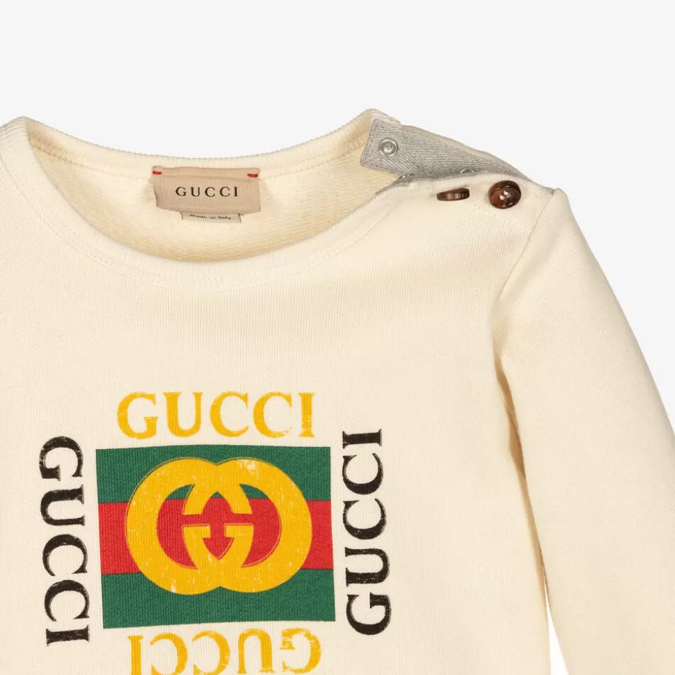Gucci Ivory Vintage Logo Sweatshirt^ Tops