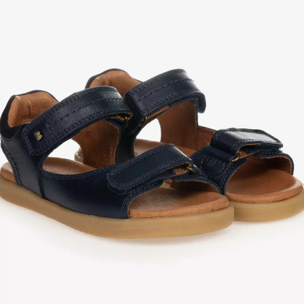 Bobux Kid + Navy Blue Leather Sandals^BOY Sandals | Sandals