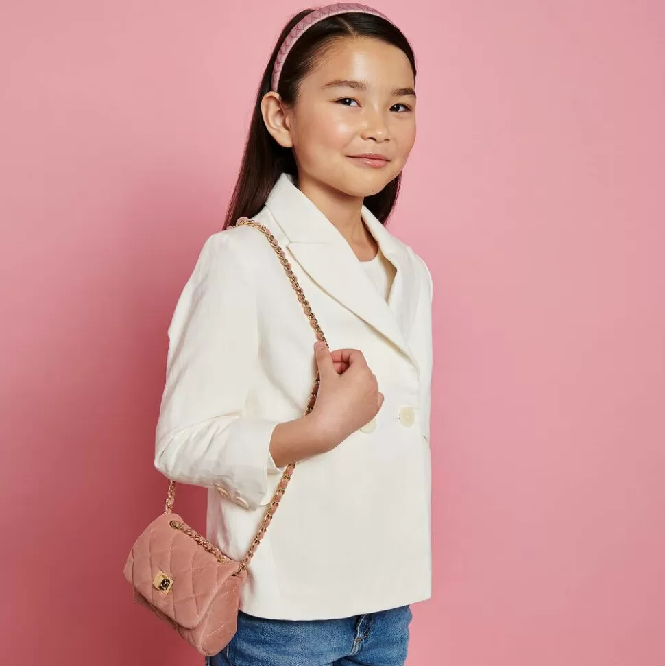 Milledeux Pink Velvet Quilted Bag (13cm)^ Bags