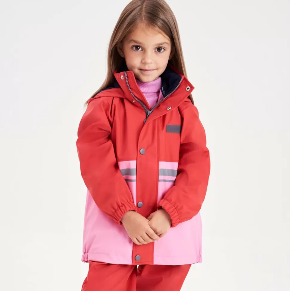 Mitty James Red & Pink Waterproof Raincoat & Salopettes^BOY Coats & Jackets | Coats & Jackets