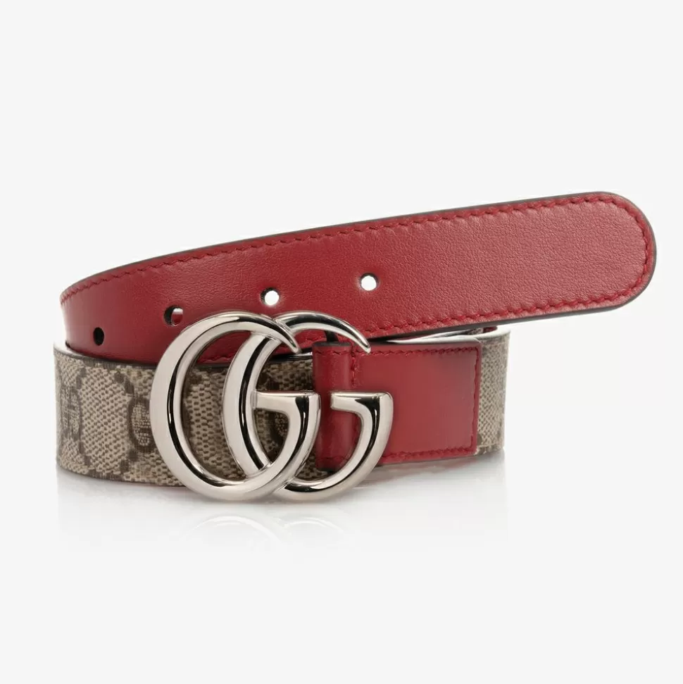 Gucci Red Leather GG Belt^BOY Clothing Accessories | Clothing Accessories
