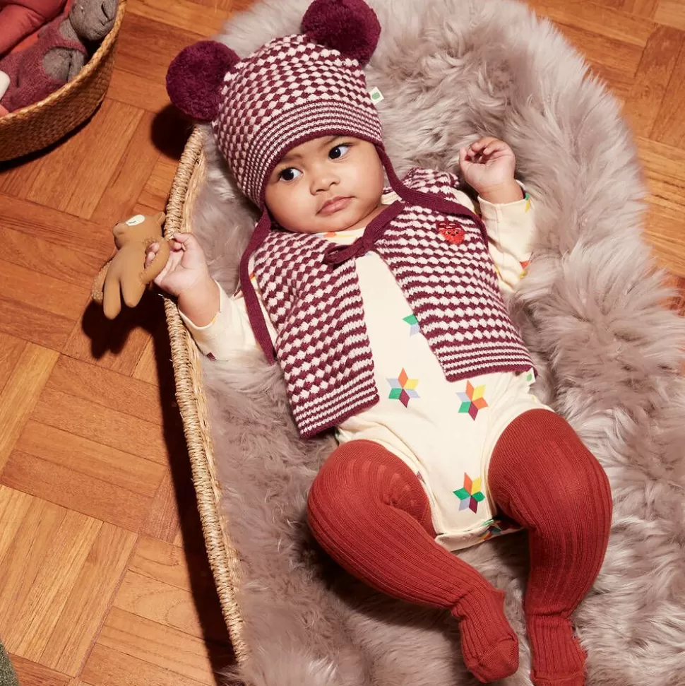 The Bonniemob Red Wool & Organic Cotton Waistcoat^BOY Tops | Tops