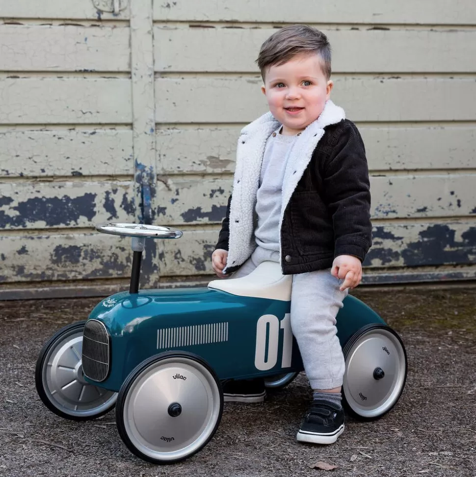 Vilac Teal Blue Ride-On Vintage Car (76cm)^ Gifts