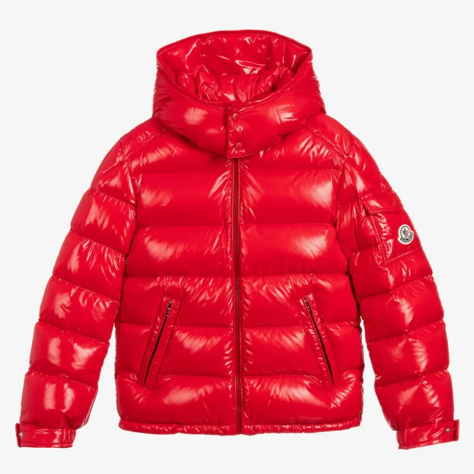 Moncler Enfant Teen Boys Red Maya Down Puffer Jacket^BOY Coats & Jackets