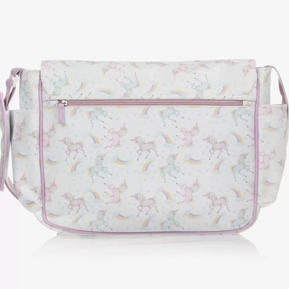 Powell Craft White & Pink Unicorn Baby Changing Bag (39cm)^ Bags