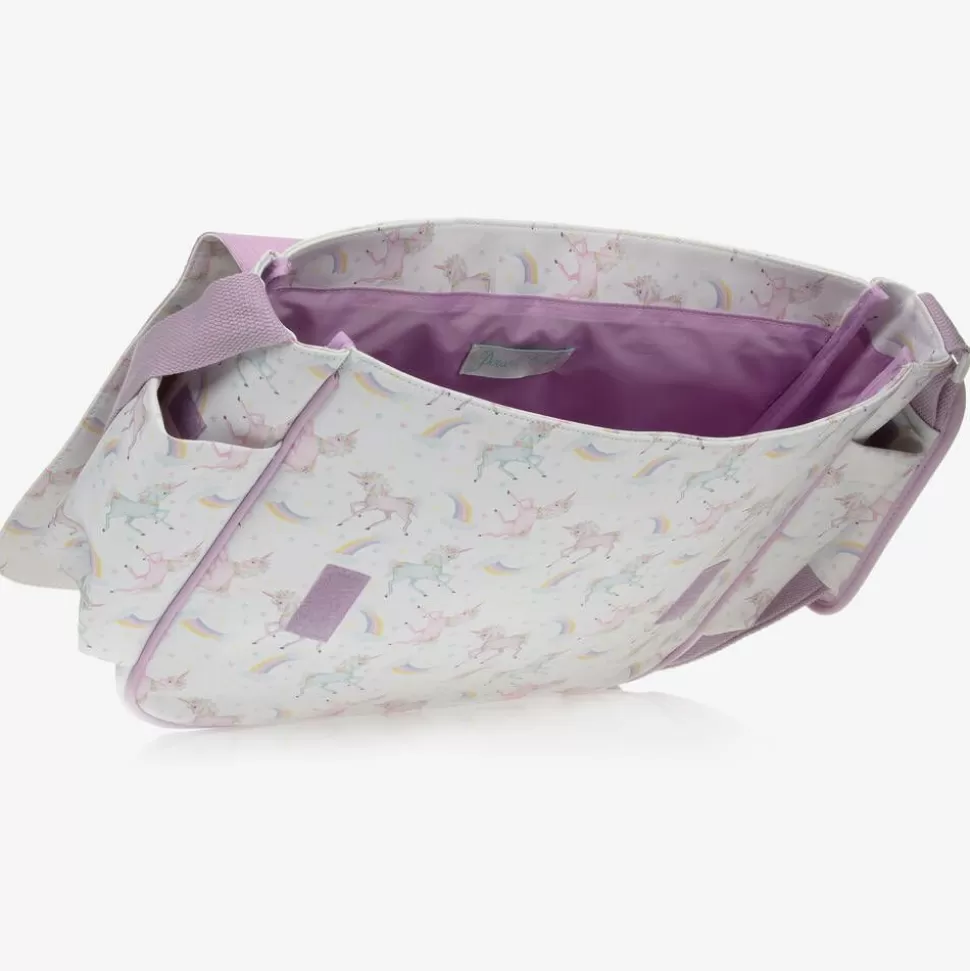 Powell Craft White & Pink Unicorn Baby Changing Bag (39cm)^ Bags