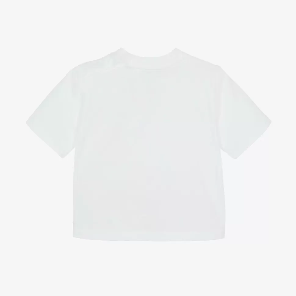 Burberry White Cotton Baby T-Shirt^ Tops