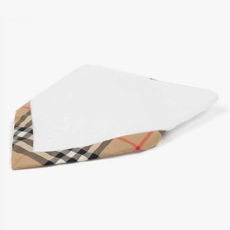 Burberry White Cotton Vintage Check Bib Gift Set^ Gifts